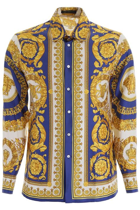 versace gold baroque shirt|Versace barocco shirt men's.